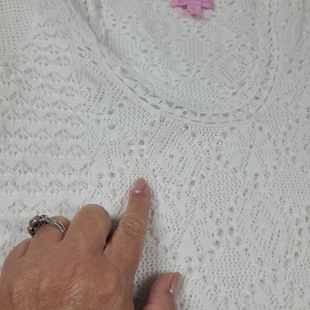 Lilly Pulitzer white Athena resort crochet dress Size Small resort wear preppy - Picture 8 of 12